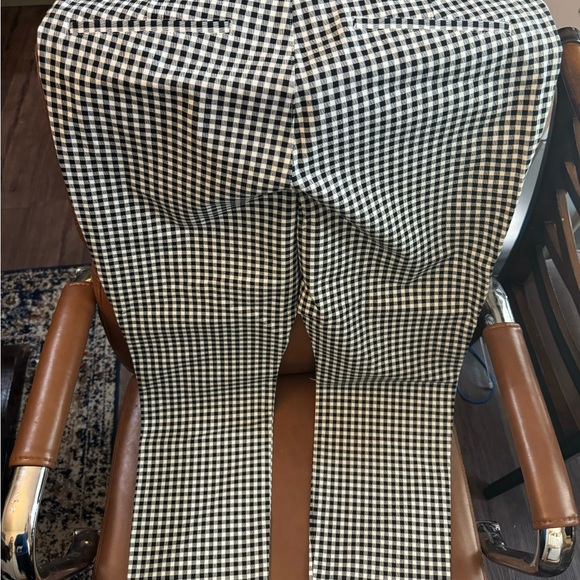 NWT Old Navy Women’s Pants High-Rise Pixie Skinny Ankle Plaid Black White Size14 - Picture 2 of 5